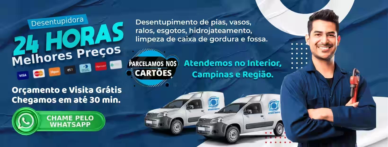 Desentupidora Hydro Norte no Interior, Campinas e Região
